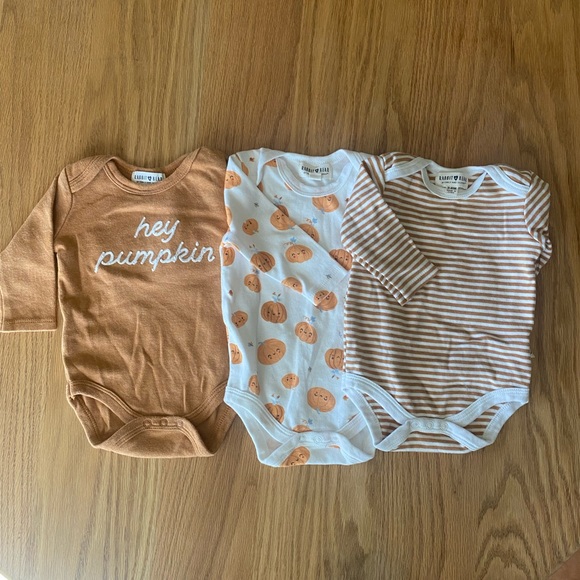 rabbit + bear Other - Set of three fall long sleeve onesies